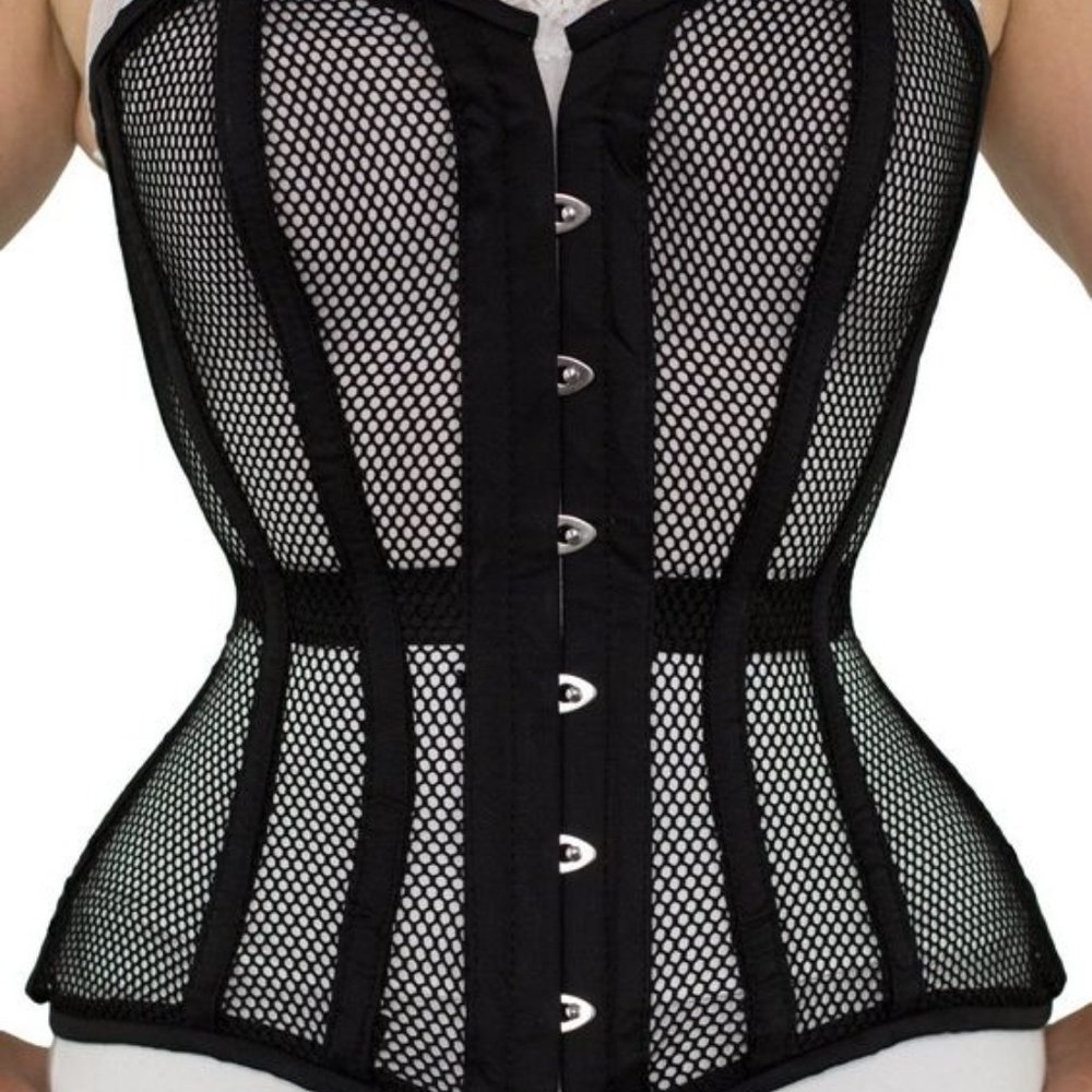 Black Mesh Overbust Corset